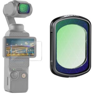 NEEWER Star Filter Compatible with DJI Osmo Pocket 3 Creator Combo Accessories Magnetic Multicoated HD 6 Point Starlight Twinkle Starburst Sparkling Effect with Tempered Glass Screen Protector, FL-62 NEEWER Star Filter Compatible with DJI Osmo Pocket 3 Creator Combo Accessories Magnetic Multicoated HD 6 Point Starlight Twinkle Starburst Sparkling Effect with Tempered Glass Screen Protector, FL-62