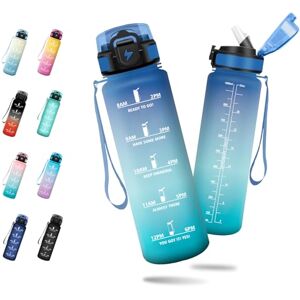 JAPORIA 1L Motivational Water Bottle with Straw, Leak-Proof Sports Water Bottle with Time Indicator, Sports Water Bottles for Camping, Travel, Office, Gym JAPORIA 1L Motivational Water Bottle with Straw, Leak-Proof Sports Water Bottle with Time Indicator, Sports Water Bottles for Camping, Travel, Office, Gym