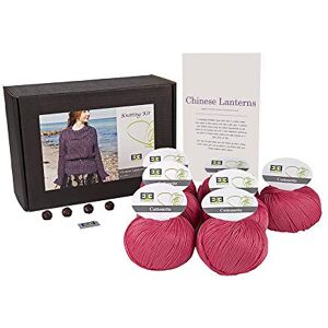 DesignEtte Knitting Kit Chinese Lanterns 100 Percent Mercerized Rose Egyptian Yarn Cotton Medium-Large No-s-9114, M-L DesignEtte Knitting Kit Chinese Lanterns 100 Percent Mercerized Rose Egyptian Yarn Cotton Medium-Large No-s-9114, M-L
