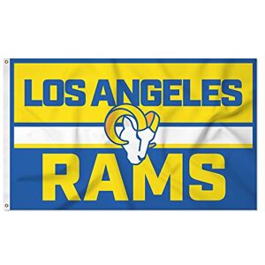 Rico Industries NFL Football Los Angeles Rams Bold 3' x 5' Banner Flag Single Sided Indoor or Outdoor Home Décor Rico Industries NFL Football Los Angeles Rams Bold 3' x 5' Banner Flag Single Sided Indoor or Outdoor Home Décor
