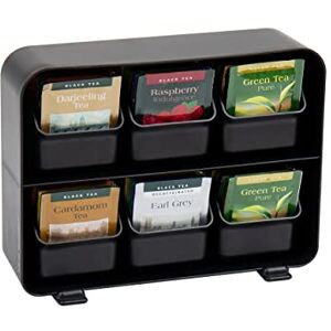 Mind Reader Anchor Collection, 6-Drawer Tea Bag Organizer, Removable Drawers, 10.25" L x 3.25" W x 7.75" H, Black Mind Reader Anchor Collection, 6-Drawer Tea Bag Organizer, Removable Drawers, 10.25" L x 3.25" W x 7.75" H, Black