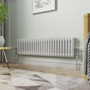 NRG 300 X 1190 mm Gloss White Horizontal Cast Iron Radiator Double Panel NRG 300 X 1190 mm Gloss White Horizontal Cast Iron Radiator Double Panel