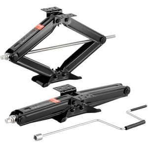 VEVOR 6500 lbs RV Scissor Jacks, 4-23.4 in RV Stabilizer Leveling Scissor Jacks, Set of 2, Heavy Duty Stabilizer Jack with Crank Handle, Socket and Bubble Levels, Not Easily Bent or Deformed VEVOR 6500 lbs RV Scissor Jacks, 4-23.4 in RV Stabilizer Leveling Scissor Jacks, Set of 2, Heavy Duty Stabilizer Jack with Crank Handle, Socket and Bubble Levels, Not Easily Bent or Deformed