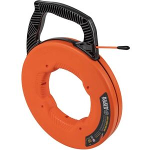 KLEIN TOOLS 56383 Fish Tape, Multi-Groove Fiberglass Wire Puller with Nylon Tip, Optimized Housing & Handle, 100-Foot, Orange/Black KLEIN TOOLS 56383 Fish Tape, Multi-Groove Fiberglass Wire Puller with Nylon Tip, Optimized Housing & Handle, 100-Foot, Orange/Black