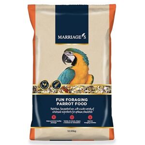 Marriage's Marriages Parrot Food 12.55kg, Parrot Seed with Oats and Peanut Kernels, Wholesome Bird Seed, Bird Food Packed with Fibre and Protein Marriage's Marriages Parrot Food 12.55kg, Parrot Seed with Oats and Peanut Kernels, Wholesome Bird Seed, Bird Food Packed with Fibre and Protein