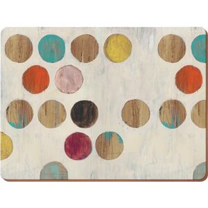 Creative Labs Retro Spot Premium Cork-backed Large Placemats, Multi-colour, 0.500 x 29.000 x 40.000 cm, Set of 4 Creative Labs Retro Spot Premium Cork-backed Large Placemats, Multi-colour, 0.500 x 29.000 x 40.000 cm, Set of 4