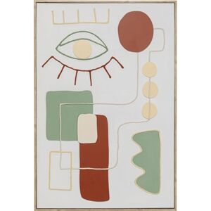 KARE Design Wall Picture Art Eye Left, Beige/Green/Red, Rectangular, Handmade, Abstract Wall Art, Minimalist, Bedroom, Living Room, Fibreboard, 90 x 60 cm (H/W) KARE Design Wall Picture Art Eye Left, Beige/Green/Red, Rectangular, Handmade, Abstract Wall Art, Minimalist, Bedroom, Living Room, Fibreboard, 90 x 60 cm (H/W)