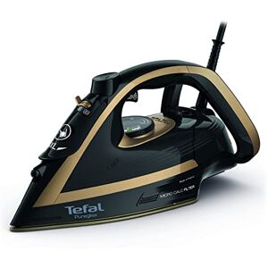 Tefal Puregliss Steam Iron, 280 g/min Steam Boost, 50 g/min Continuous Steam, 270 ml Water Tank, 3000W Power, Non-Stick Durilium Soleplate, Auto Shut Off, Anti-drip, Black&Gold, FV8064G0 Tefal Puregliss Steam Iron, 280 g/min Steam Boost, 50 g/min Continuous Steam, 270 ml Water Tank, 3000W Power, Non-Stick Durilium Soleplate, Auto Shut Off, Anti-drip, Black&Gold, FV8064G0