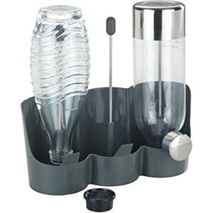 WENKO Filia Space-Saving Bottle Holder with Non-Slip Coating on Base, Plastic (ABS), Grey, 29 x 27 x 12.5 cm WENKO Filia Space-Saving Bottle Holder with Non-Slip Coating on Base, Plastic (ABS), Grey, 29 x 27 x 12.5 cm