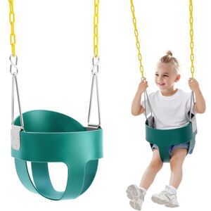 VEVOR Toddler Swing Seat, High Back Full Bucket Baby Swing Seat with Coated Chains and Carabiners, Support 150 lbs Baby Outdoor Swing, Fully Assembled Swing for Toddlers Age 3+, Indoor and Outdoor VEVOR Toddler Swing Seat, High Back Full Bucket Baby Swing Seat with Coated Chains and Carabiners, Support 150 lbs Baby Outdoor Swing, Fully Assembled Swing for Toddlers Age 3+, Indoor and Outdoor