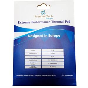 PremiumTech Europe PremiumTech Professional Extreme Performance Thermal Pad with 20W/MK Thermal Conductivity, Ideal for High-End GPU or CPU, XXL Size 100 x 100 cm (3 mm) PremiumTech Europe PremiumTech Professional Extreme Performance Thermal Pad with 20W/MK Thermal Conductivity, Ideal for High-End GPU or CPU, XXL Size 100 x 100 cm (3 mm)