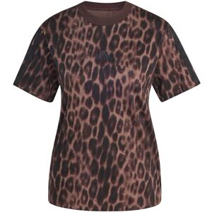 adidas Women's Seasonal Essentials Leopard Print T-Shirt with 3-Stripes, Multicolor/Earth strata, XS adidas Women's Seasonal Essentials Leopard Print T-Shirt with 3-Stripes, Multicolor/Earth strata, XS