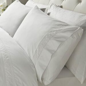 Catherine Lansfield Kelly White Pillow Covers H/W in Pairs 50x70cm Catherine Lansfield Kelly White Pillow Covers H/W in Pairs 50x70cm