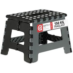 Relaxdays Folding, Camping, Children's Bath Stool, up to 150 kg, Plastic, HWD: 22x35x28 cm, Black/Grey, Foam, 22 x 35 x 28 cm Relaxdays Folding, Camping, Children's Bath Stool, up to 150 kg, Plastic, HWD: 22x35x28 cm, Black/Grey, Foam, 22 x 35 x 28 cm