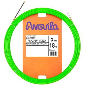 ANGUILA MAX 7.3300.018 Special Cable Guide Narrow Tubes Polyester Braided Monofilament 3 mm 18 Metres and Fixed Terminals with Loop, Green ANGUILA MAX 7.3300.018 Special Cable Guide Narrow Tubes Polyester Braided Monofilament 3 mm 18 Metres and Fixed Terminals with Loop, Green