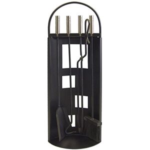 EL ZORRO Imex 10016 Fireplace Set, Arch Design (Stainless Steel, 68 x 23 x 14 cm) with Tools, Black EL ZORRO Imex 10016 Fireplace Set, Arch Design (Stainless Steel, 68 x 23 x 14 cm) with Tools, Black