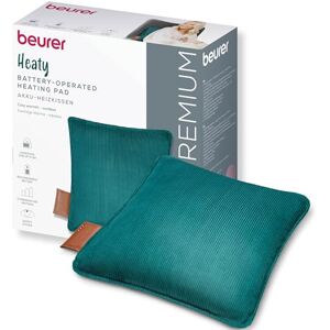 Beurer Heaty Heat pad, Cordless Heating pad and up to 8 Hours of Heat, Heating pad with Automatic Switch-Off Function and 3 Temperature Settings, with Fast Heating, Soft Corded Fabric, Dark Green Beurer Heaty Heat pad, Cordless Heating pad and up to 8 Hours of Heat, Heating pad with Automatic Switch-Off Function and 3 Temperature Settings, with Fast Heating, Soft Corded Fabric, Dark Green