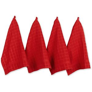 DII Windowpane Dishtowel Set, Cotton, Red Solid, 16x26 DII Windowpane Dishtowel Set, Cotton, Red Solid, 16x26
