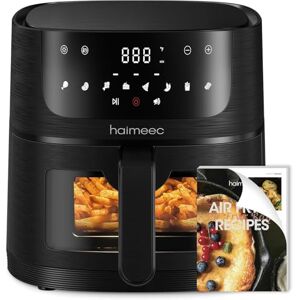 HAIMEEC Air Fryer 4L, 8 cooking options, Visual Window, Max temp 220°C, Nonstick Basket, Digital touchscreen, Easy clean, Shake Reminder, Quiet<60dB for Healthy Cooking HAIMEEC Air Fryer 4L, 8 cooking options, Visual Window, Max temp 220°C, Nonstick Basket, Digital touchscreen, Easy clean, Shake Reminder, Quiet<60dB for Healthy Cooking