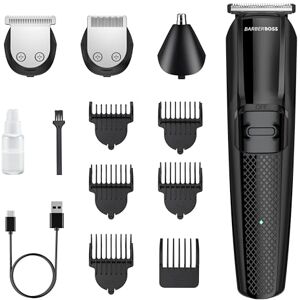 BARBERBOSS Beard Trimmer Men, Hair Clippers Men, All-in-One Mens Grooming Kits, Men's Hair Trimmer, Cordless Clippers for Haircut, Face Grooming, Nose Hair Trimmer QR-6055 BARBERBOSS Beard Trimmer Men, Hair Clippers Men, All-in-One Mens Grooming Kits, Men's Hair Trimmer, Cordless Clippers for Haircut, Face Grooming, Nose Hair Trimmer QR-6055