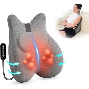 COMFIER Lumbar Cushion, Ergonomic Memory Foam Shoulder Massager, Shiatsu Back Massage with Heat, Graphene Heating Back Massager for Office Chair COMFIER Lumbar Cushion, Ergonomic Memory Foam Shoulder Massager, Shiatsu Back Massage with Heat, Graphene Heating Back Massager for Office Chair