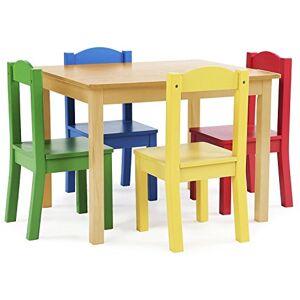 Humble Crew Primary Wooden Square Table and 4 Chairs Set for Toddlers, Easy to Clean Furniture, Ideal for Learning, Playing, Eating and Crafting Natrual Wood/Red/Green/Blue/Yellow Humble Crew Primary Wooden Square Table and 4 Chairs Set for Toddlers, Easy to Clean Furniture, Ideal for Learning, Playing, Eating and Crafting Natrual Wood/Red/Green/Blue/Yellow