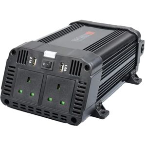 Technaxx TE16 Voltage Converter 1200W 12V/24V DC to 230V AC TÜV Rheinland Tested Inverter 2x Schuko Outlets with Switch 2x USB Ports 3.1A Reliable Power for Car, Camping & Travel Technaxx TE16 Voltage Converter 1200W 12V/24V DC to 230V AC TÜV Rheinland Tested Inverter 2x Schuko Outlets with Switch 2x USB Ports 3.1A Reliable Power for Car, Camping & Travel