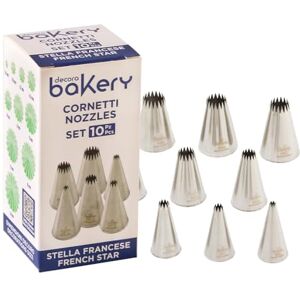 Decora Set 10 French Star NOOZLES, Acciaio Inossidabile, Steel, 30 x 30 x 30 cm Decora Set 10 French Star NOOZLES, Acciaio Inossidabile, Steel, 30 x 30 x 30 cm