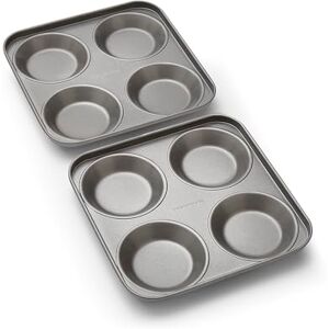 Morphy Richards 4 Cup Yorkshire Pudding Tray Set, Heavy Duty Carbon Steel Non-Stick, Oven & Dishwasher Safe Crisp & Fluffy Results Ideal for Sunday Roasts 849002 Morphy Richards 4 Cup Yorkshire Pudding Tray Set, Heavy Duty Carbon Steel Non-Stick, Oven & Dishwasher Safe Crisp & Fluffy Results Ideal for Sunday Roasts 849002