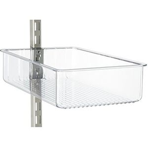 InterDesign iDesign 32 x 15 x 12.5 cm Tru-Grasp Rail Bin, Silver InterDesign iDesign 32 x 15 x 12.5 cm Tru-Grasp Rail Bin, Silver