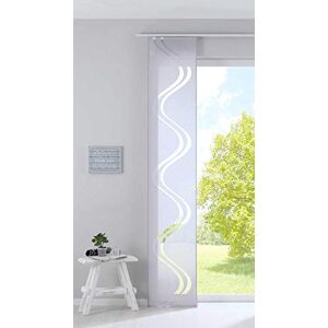 Gardinenbox Panel Curtain Sliding Curtain Burnout Quality Modern with Wave Pattern Transparent Panel Weight Bar 100% Polyester Grey H 245 x W 45 cm Gardinenbox Panel Curtain Sliding Curtain Burnout Quality Modern with Wave Pattern Transparent Panel Weight Bar 100% Polyester Grey H 245 x W 45 cm