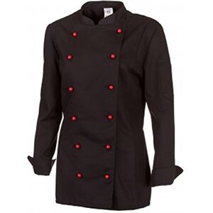 BP 1542-400-32-38, Women's chef's jacket, Long sleeve with cuffs 215,00 g/m², fabric blend black, 12 BP 1542-400-32-38, Women's chef's jacket, Long sleeve with cuffs 215,00 g/m², fabric blend black, 12