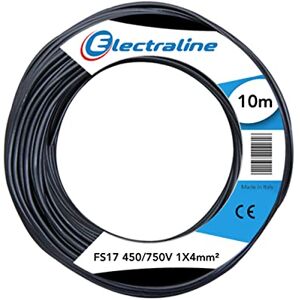Electraline 13211 FS17 Single-Core Cable 10 m 1 x 4 mm2 Section Suitable for Wiring Trunks Electrical Circuits Lifts Load Mounts Electraline 13211 FS17 Single-Core Cable 10 m 1 x 4 mm2 Section Suitable for Wiring Trunks Electrical Circuits Lifts Load Mounts