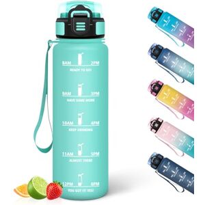 HoneyHolly 1 Litre Water Bottle Leak Proof Reusable Gym Water Bottle Time Indicator for Gym Cycling Office Outdoor HoneyHolly 1 Litre Water Bottle Leak Proof Reusable Gym Water Bottle Time Indicator for Gym Cycling Office Outdoor