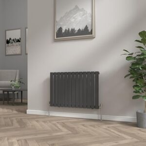 NRG 600x884 mm Black Column Designer Radiator Horizontal Single Flat Panel NRG 600x884 mm Black Column Designer Radiator Horizontal Single Flat Panel