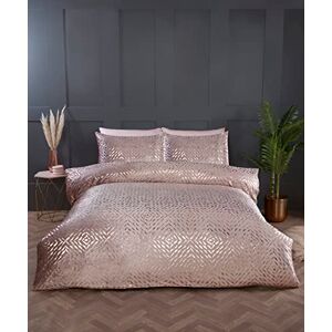 Rapport Home Pink Duvet Cover Set Soft and Durable Crushed Velvet King Bedding Set (230 x 220 cm) Rapport Home Pink Duvet Cover Set Soft and Durable Crushed Velvet King Bedding Set (230 x 220 cm)