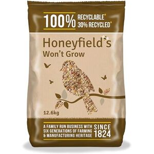 Honeyfield's No Grow Bird Seed Mix for Wild Birds Wild Bird Food for Small Birds for Patios and Non-Grass Areas, Kibbled Sunflower Hearts, Kibbled Peanuts, Ground Feeding and Bird Tables (12.6kg) Honeyfield’s Honeyfield's No Grow Bird Seed Mix for Wild Birds Wild Bird Food for Small Birds for Patios and Non-Grass Areas, Kibbled Sunflower Hearts, Kibbled Peanuts, Ground Feeding and Bird Tables (12.6kg) Honeyfield’s