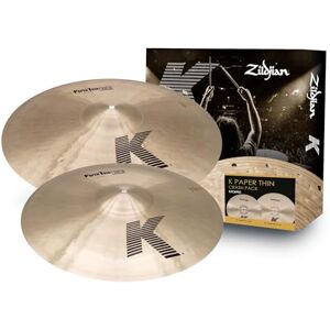 Zildjian K Paper Thin Crash Cymbal Set Box Pack – 18” & 20” K Family Paper Thin Crashes – Ultra-Responsive Cymbals for Professional Drummers – Thin, Expressive & Explosive Sound – KZCRP01 Zildjian K Paper Thin Crash Cymbal Set Box Pack – 18” & 20” K Family Paper Thin Crashes – Ultra-Responsive Cymbals for Professional Drummers – Thin, Expressive & Explosive Sound – KZCRP01