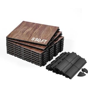 VEVOR Dance Floor Tiles, 12.4 x 12.4 in 9 Piece Interlocking Dance Flooring, Portable Dance Practice Floor with Cushioned Base (Oak Wood Grain, 9 sq. ft/Box) VEVOR Dance Floor Tiles, 12.4 x 12.4 in 9 Piece Interlocking Dance Flooring, Portable Dance Practice Floor with Cushioned Base (Oak Wood Grain, 9 sq. ft/Box)