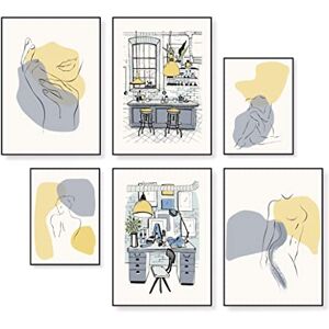 HappyMots Decorative Sheets Pack of 6 – 4 in A4 and 2 in A3 Size Assorted Designs Room Decoration Decorative Sheets for Pictures No Frames Included (Pale Grey) HappyMots Decorative Sheets Pack of 6 – 4 in A4 and 2 in A3 Size Assorted Designs Room Decoration Decorative Sheets for Pictures No Frames Included (Pale Grey)