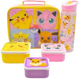 HOX 94826 Pokemon Insulated Bag 600ml Water Bottle and Lunch Boxes Set, Polyester, 600 milliliters, Multicolour HOX 94826 Pokemon Insulated Bag 600ml Water Bottle and Lunch Boxes Set, Polyester, 600 milliliters, Multicolour
