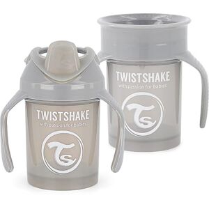 Twistshake 360 Cup + Mini Cup Baby Sippy Cups with 360° Drinking Rim and Soft Spout with Fruit Mixer 230ml Children's Learning Cup with Handles Non-Spill and Leak-Proof BPA-Free Grey Twistshake 360 Cup + Mini Cup Baby Sippy Cups with 360° Drinking Rim and Soft Spout with Fruit Mixer 230ml Children's Learning Cup with Handles Non-Spill and Leak-Proof BPA-Free Grey