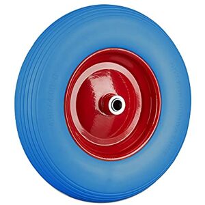 Relaxdays Wheelbarrow Wheel 4.80 4.00-8, Solid Rubber, Steel Rim, Flat-Free Spare Tire, 100kg Capacity, Blue-Red, 39 x 9 cm Relaxdays Wheelbarrow Wheel 4.80 4.00-8, Solid Rubber, Steel Rim, Flat-Free Spare Tire, 100kg Capacity, Blue-Red, 39 x 9 cm