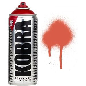 KOBRA HP High Pressure Spray Paint 400ml Can – Professional Grade 100% Acrylic Formula with Matte Finish for Graffiti, Street Art, Crafts & Multi-Surface Use (250 Red Orange) KOBRA HP High Pressure Spray Paint 400ml Can – Professional Grade 100% Acrylic Formula with Matte Finish for Graffiti, Street Art, Crafts & Multi-Surface Use (250 Red Orange)