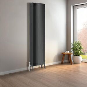 NRG Cast Iron Radiator Four Column 1800x560mm Anthracite Traditional Column Cast Iron Style Radiator Central Heating Radiator Perfect for Bathrooms, Kitchen, Living Room NRG Cast Iron Radiator Four Column 1800x560mm Anthracite Traditional Column Cast Iron Style Radiator Central Heating Radiator Perfect for Bathrooms, Kitchen, Living Room