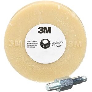 3M Stripe Off Wheel Adhesive Remover Eraser Wheel Removes Decals, Stripes, Vinyl, Tapes and Graphics 4” diameter x 5/8” thick 3/8-16 threaded mandrel 07498 Pack of 1 3M Stripe Off Wheel Adhesive Remover Eraser Wheel Removes Decals, Stripes, Vinyl, Tapes and Graphics 4” diameter x 5/8” thick 3/8-16 threaded mandrel 07498 Pack of 1