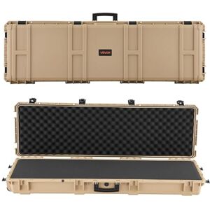 VEVOR Hard Rifle Case, Lockable Rifle Case with Pre-Cut Foams, 1320 mm Gun Storage with Wheels, Heavy Duty IP67 Waterproof & Dustproof Pistol Storage Cases for Rifles, Shotguns, Airsoft Guns, Khaki VEVOR Hard Rifle Case, Lockable Rifle Case with Pre-Cut Foams, 1320 mm Gun Storage with Wheels, Heavy Duty IP67 Waterproof & Dustproof Pistol Storage Cases for Rifles, Shotguns, Airsoft Guns, Khaki