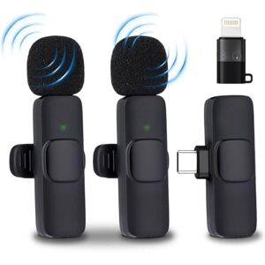 NK Wireless Microphone Wireless Lavalier Microphone for iPhone/Android/PC/Laptop, Plug&Play, Pack of 2 Lapel Microphones for Tiktok Recording/Twtch/Youtube/Vlog, Noise Reduction, No App NK Wireless Microphone Wireless Lavalier Microphone for iPhone/Android/PC/Laptop, Plug&Play, Pack of 2 Lapel Microphones for Tiktok Recording/Twtch/Youtube/Vlog, Noise Reduction, No App