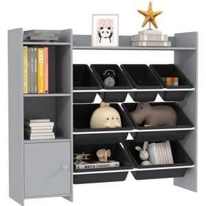 AIYAPLAY Toy Storage Unit, with 8 Removable Bins, Storage Shelves, Cabinet, Toy Organiser, for Playroom, Kids Room, Nursery, Grey AIYAPLAY Toy Storage Unit, with 8 Removable Bins, Storage Shelves, Cabinet, Toy Organiser, for Playroom, Kids Room, Nursery, Grey