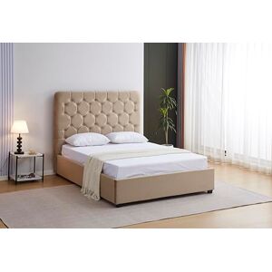 Seconique Madison 4'6" Double Bed in Fawn Velvet Fabric Seconique Madison 4'6" Double Bed in Fawn Velvet Fabric